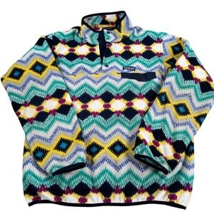 Patagonia Synchilla Snap T Fleece Aztec Timber Twist Sweater M Colorful Pullover